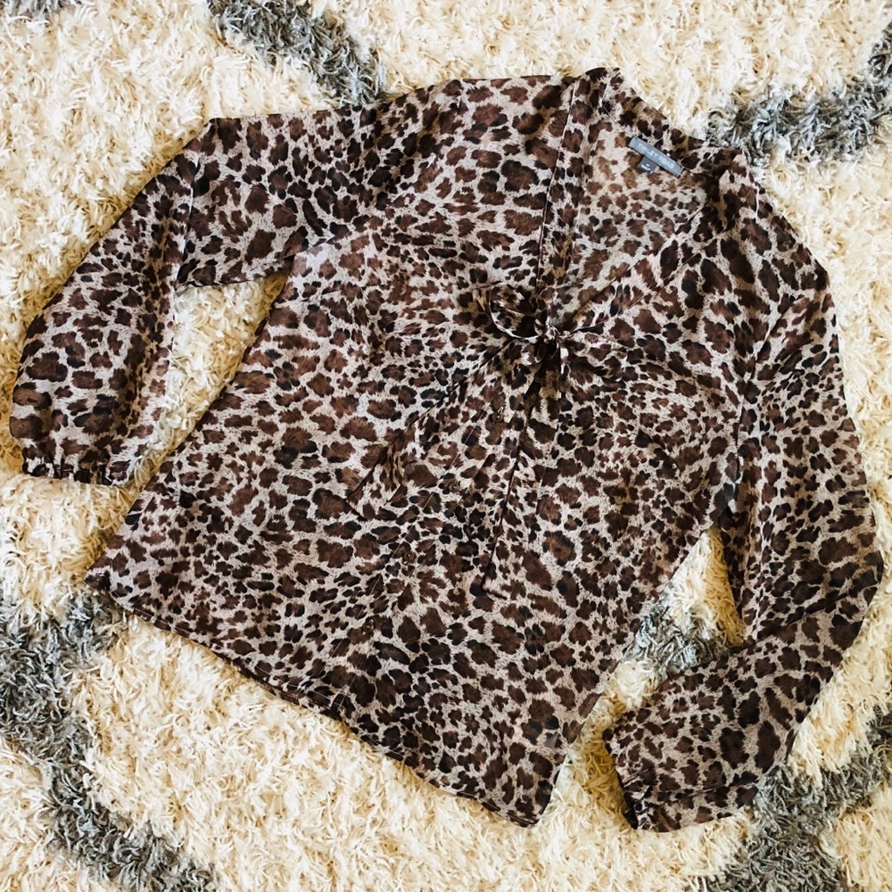 Tinley Road - Sheer Cheetah Print Blouse